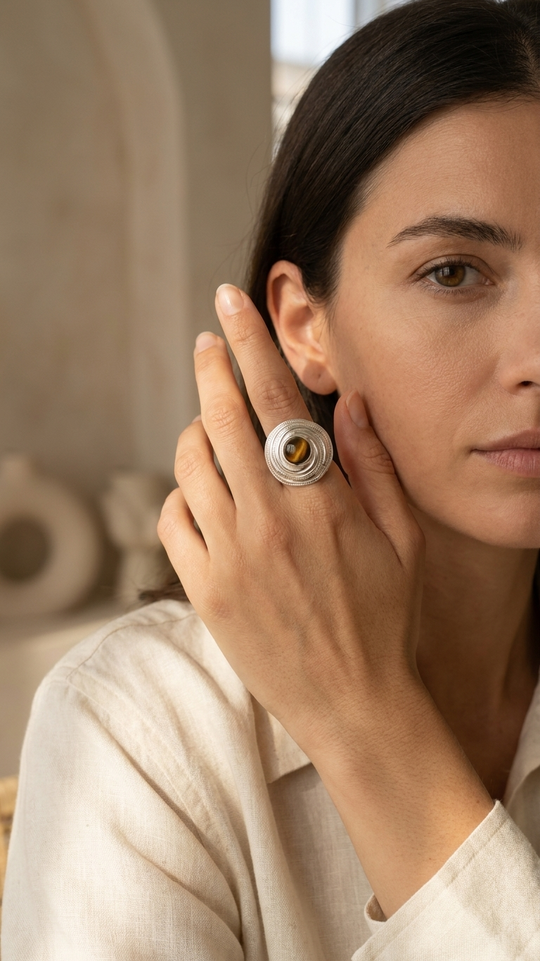 Anillo ATLAS - Acero y mineral - Imagen 5