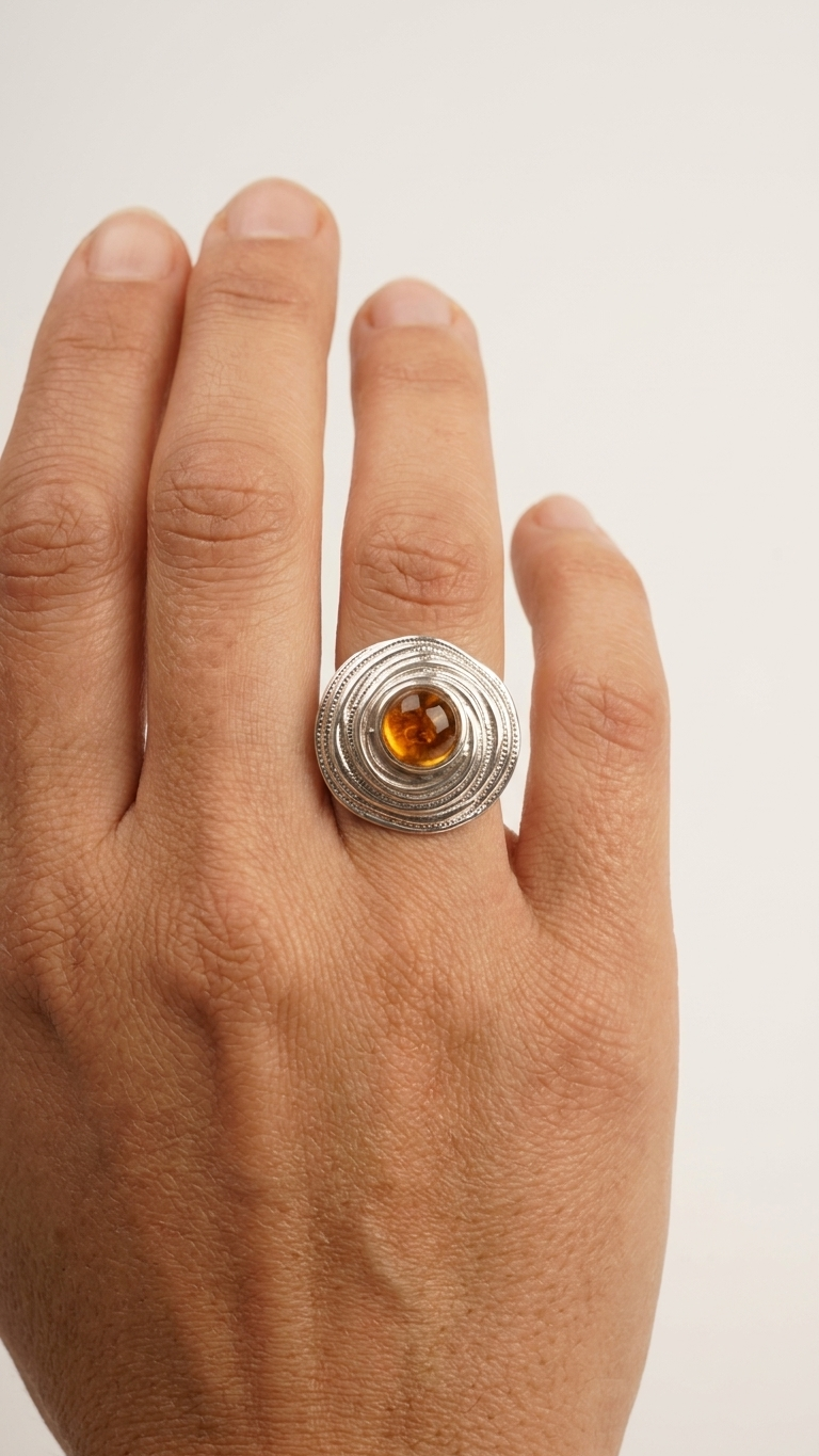 Anillo ATLAS - Acero y mineral - Imagen 2
