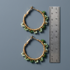 Pendientes Vert - Cristal checo y acero