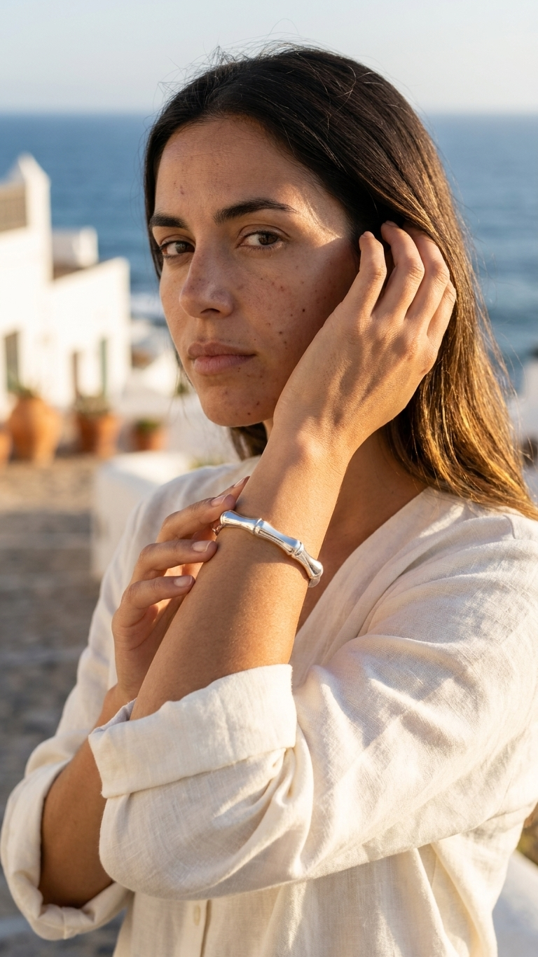 Brazalete Bambú - Acero - Imagen 3