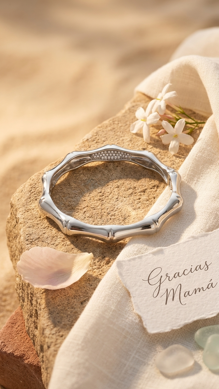 Brazalete Bambú - Acero - Imagen 4