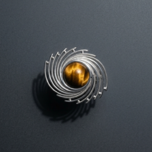 Anillo Galaxy - acero y mineral